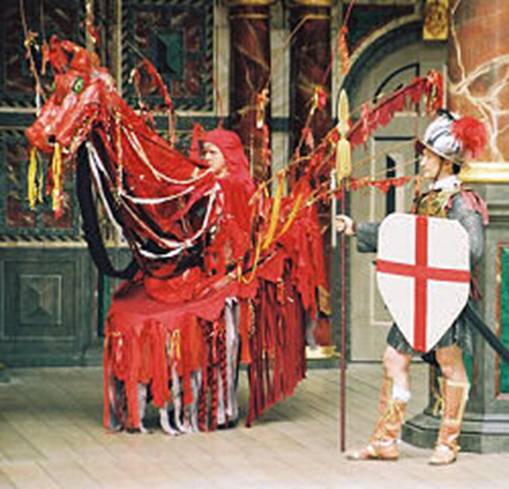 George and the dragon at the Globe
